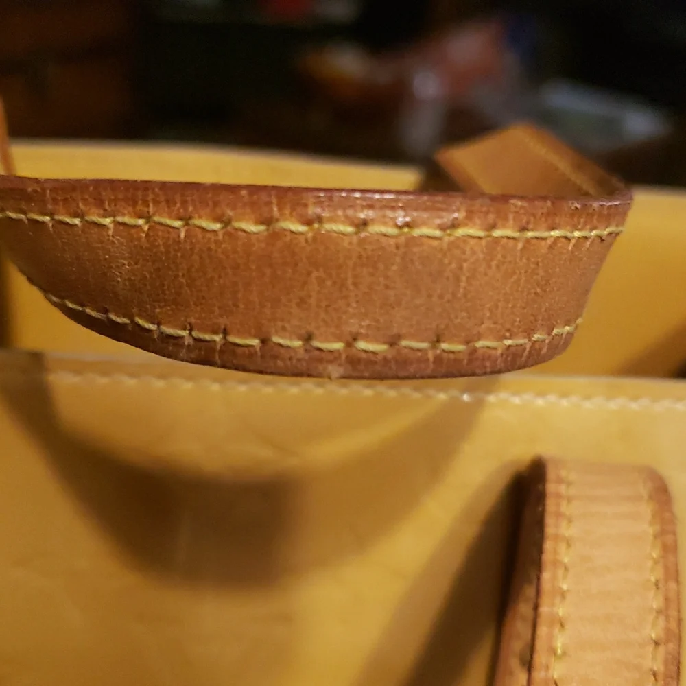 Louis Vuitton Mustard Yellow Embossed Tote - Picture 10 of 12